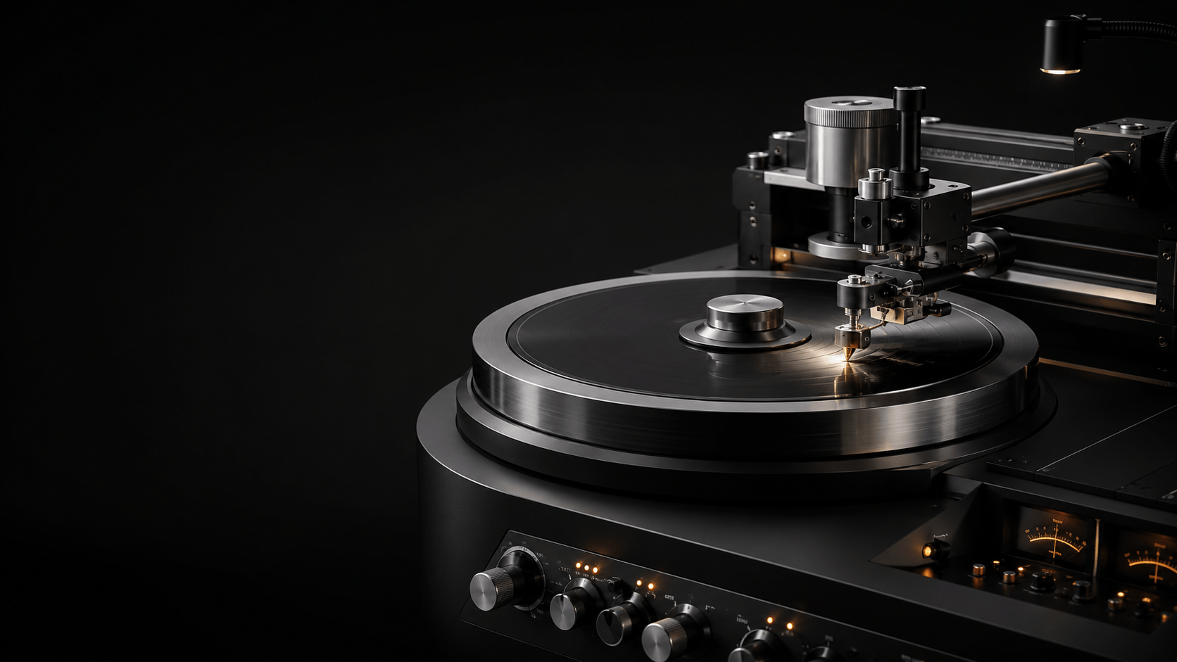 Torno profissional para corte de discos de vinil